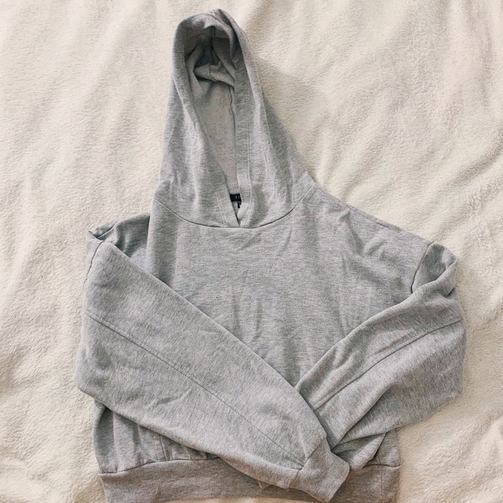 Cropped Gray Hoodie
